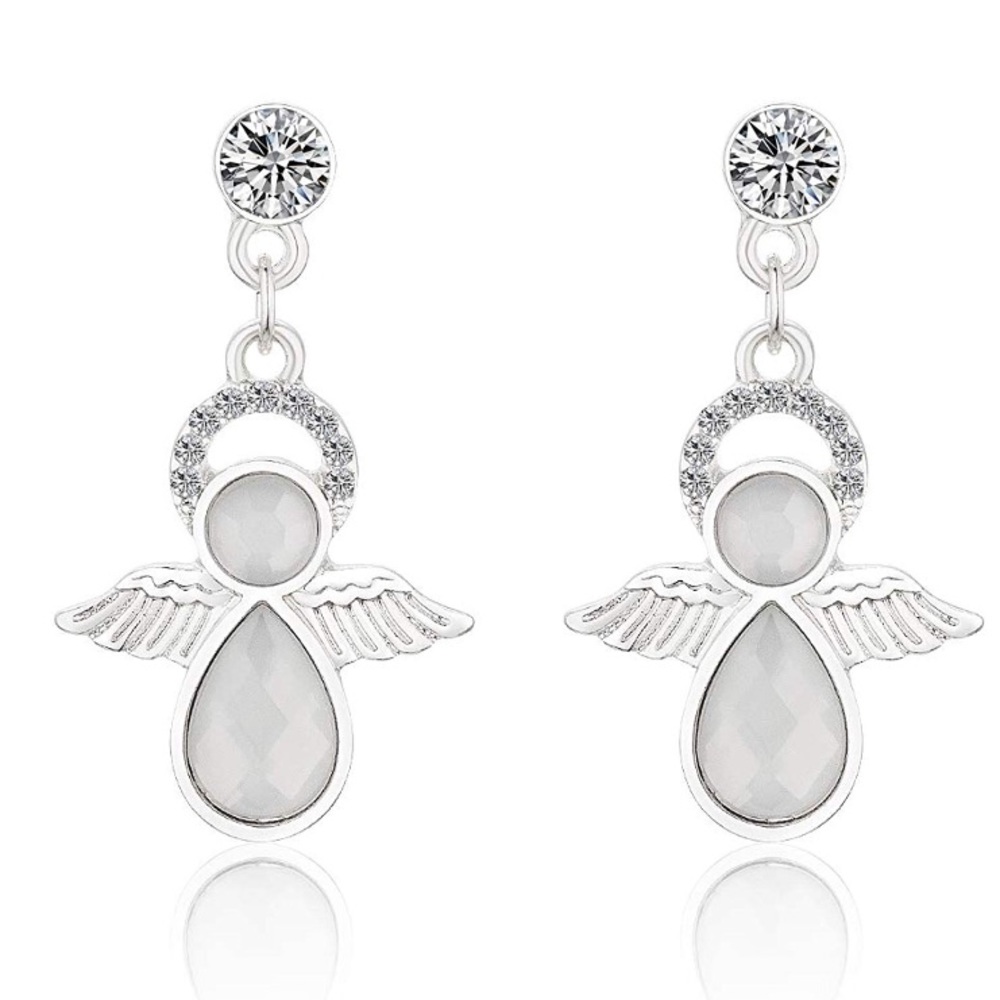 🆕NWOT Angel Wing Statement Earrings - Picture 2 of 6